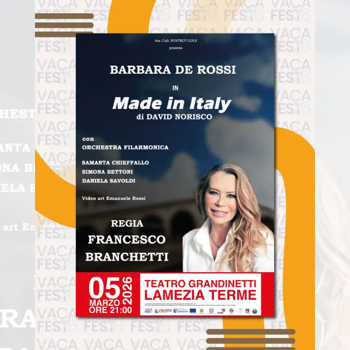 Barbara De Rossi a Lamezia Terme: il viaggio di “Made in Italy” approda a Vacantiandu\n