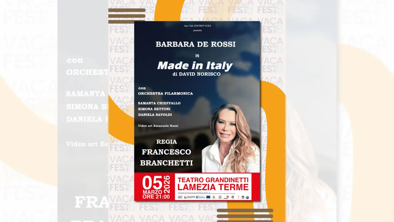 Barbara De Rossi a Lamezia Terme: il viaggio di “Made in Italy” approda a Vacantiandu\n