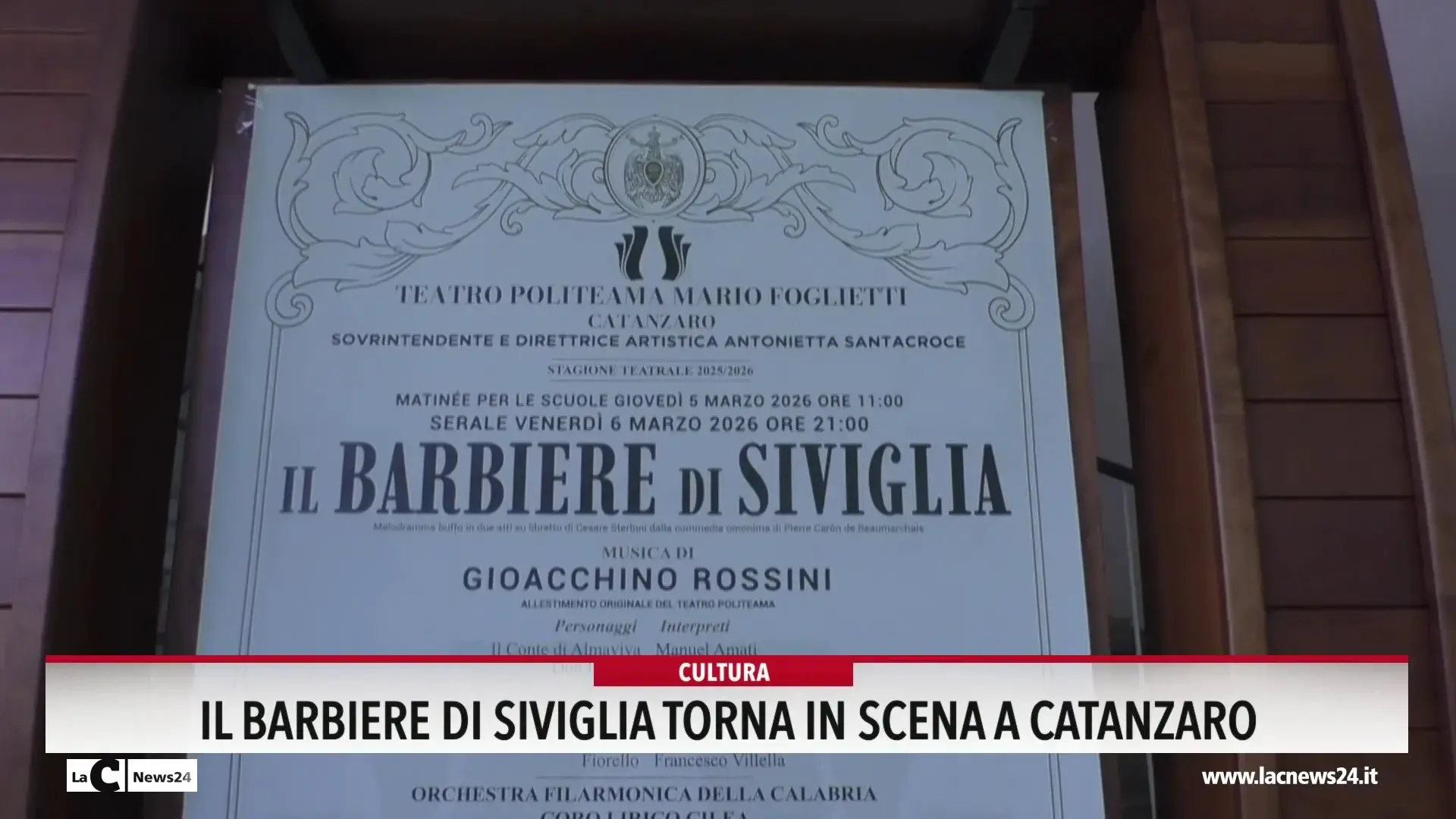 Il Barbiere di Siviglia torna in scena a Catanzaro