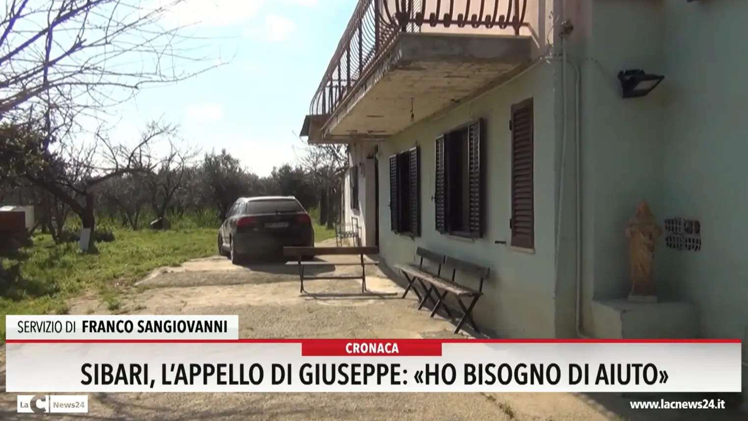 Sibari, l'appello di Giuseppe: «Ho bisogno di aiuto»