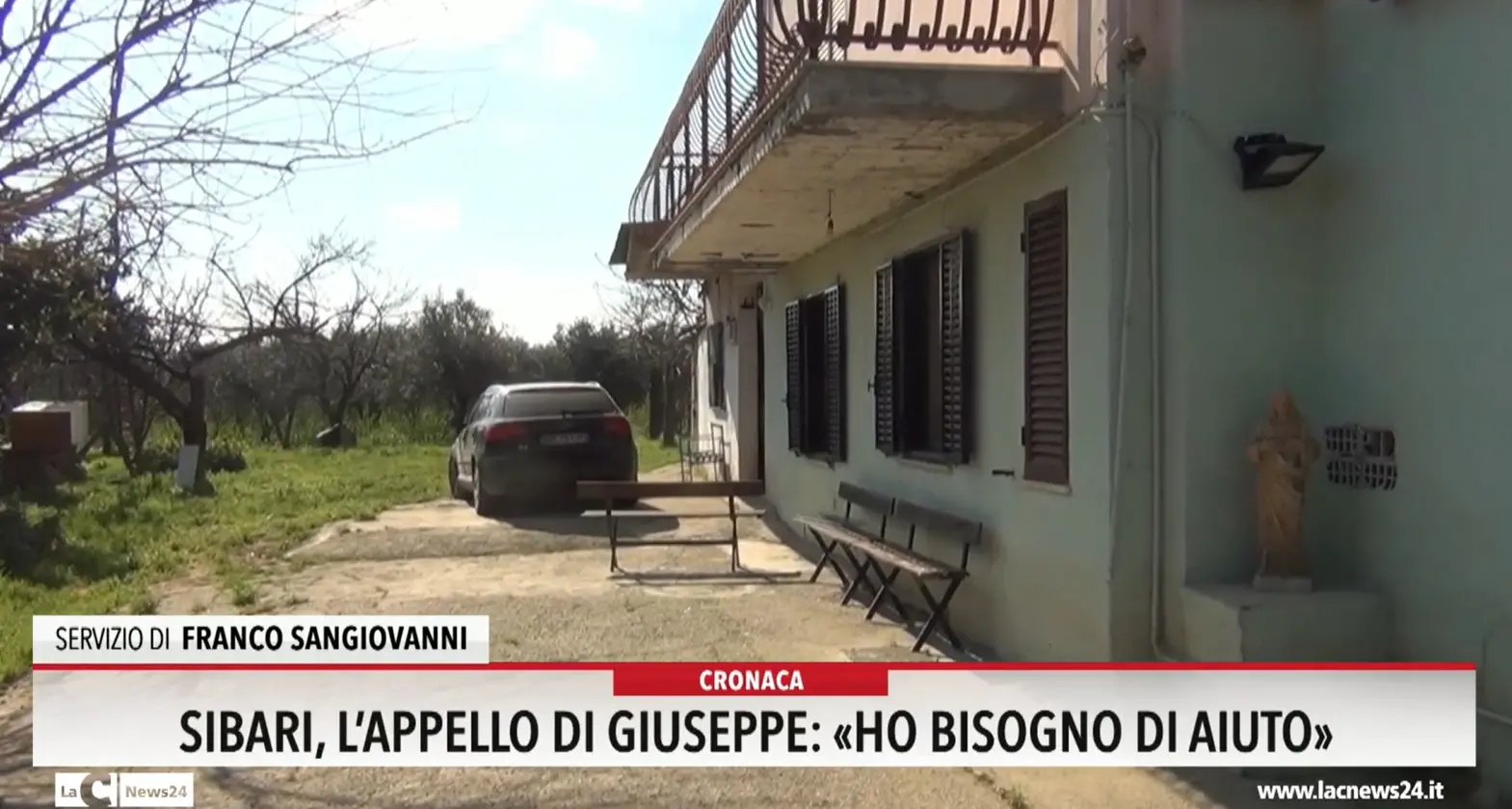 Sibari, l'appello di Giuseppe: «Ho bisogno di aiuto»