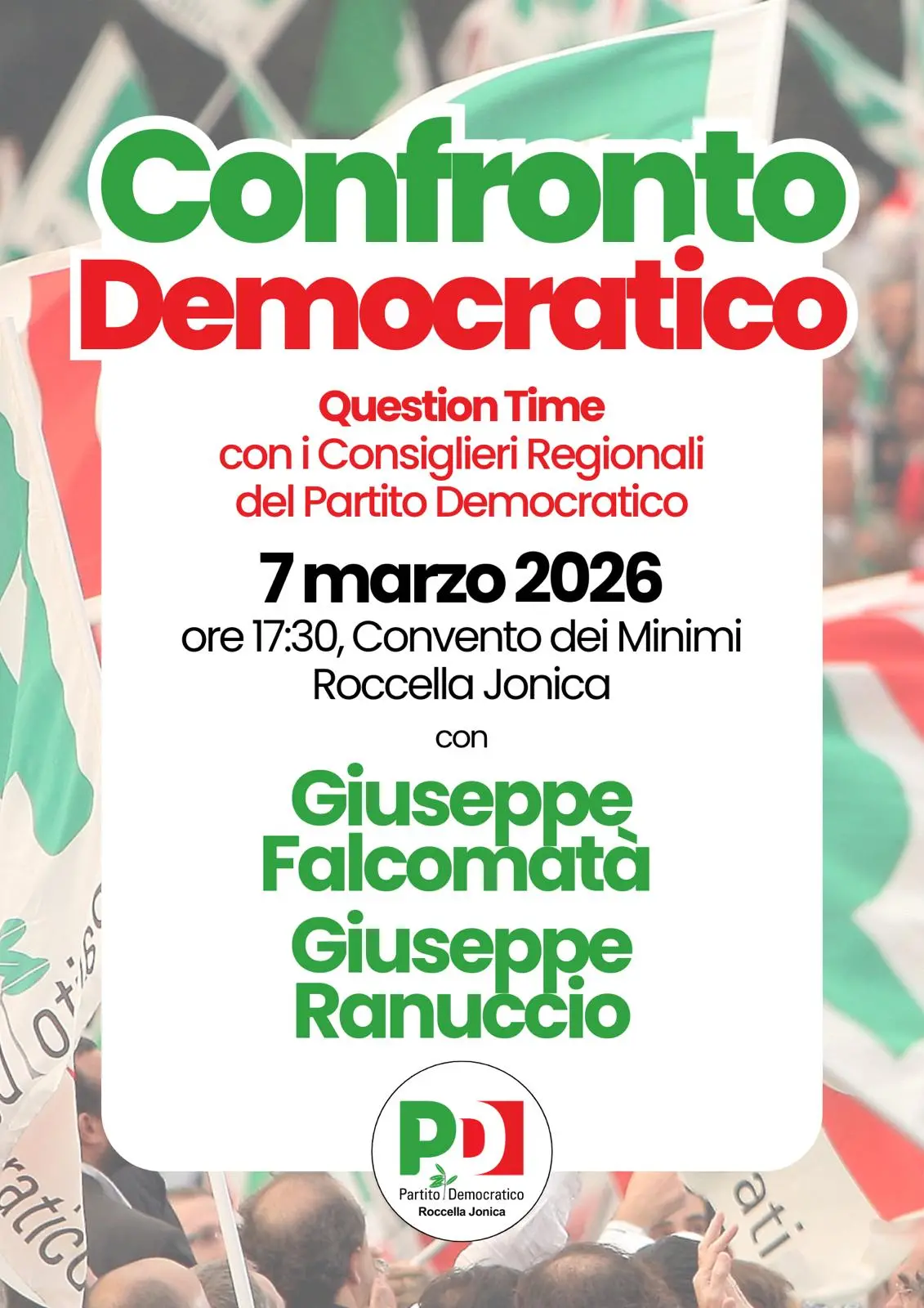 Il Circolo di Roccella del Partito Democratico organizza un incontro con i Consiglieri regionali Falcomatà e Ranuccio\n