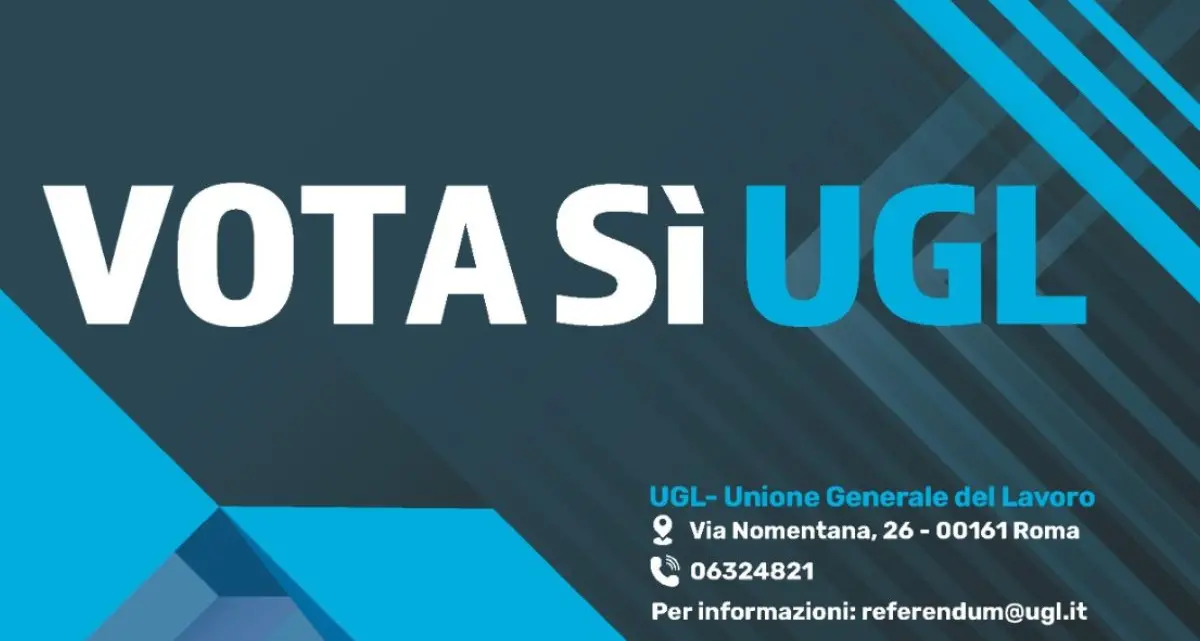 UGL invita al Sì: «Imparzialità, trasparenza e fiducia nella giustizia»\n