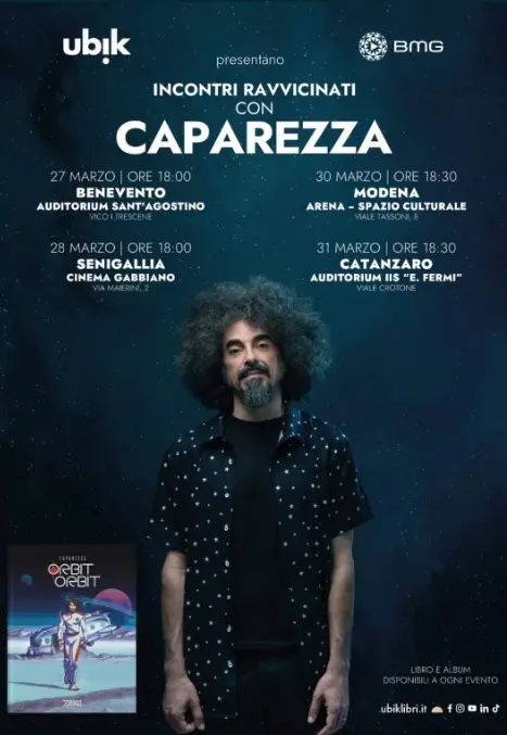 Musica, il 31 marzo ‘incontro ravvicinato’ con Caparezza all’auditorium del Fermi