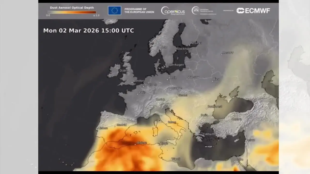 Sabbia del Sahara in Calabria