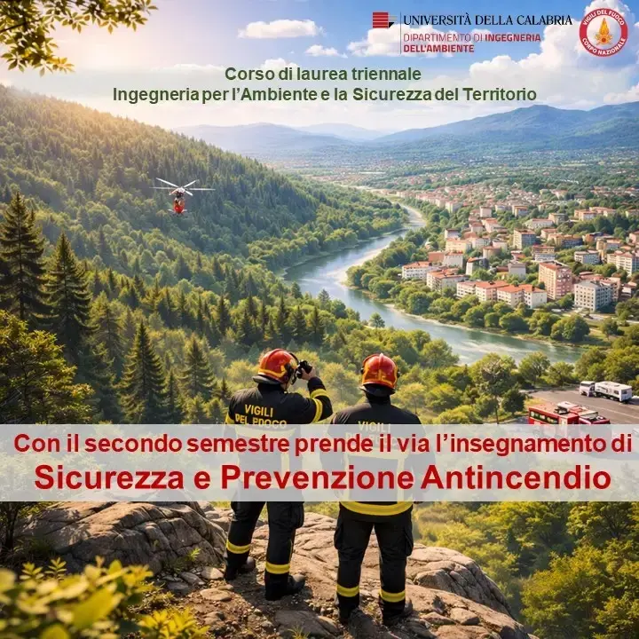 Vigili del Fuoco e Unical insieme, al via l’insegnamento di Sicurezza e Prevenzione Antincendio