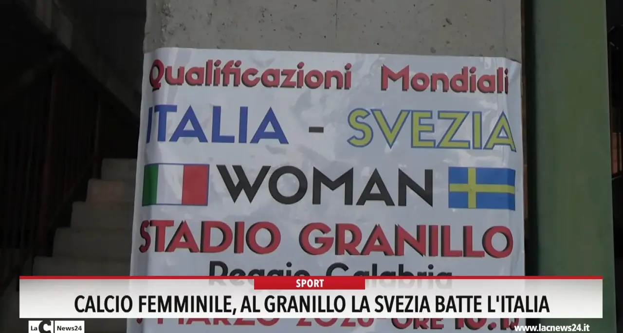 Calcio femminile, al Granillo la Svezia batte l'Italia