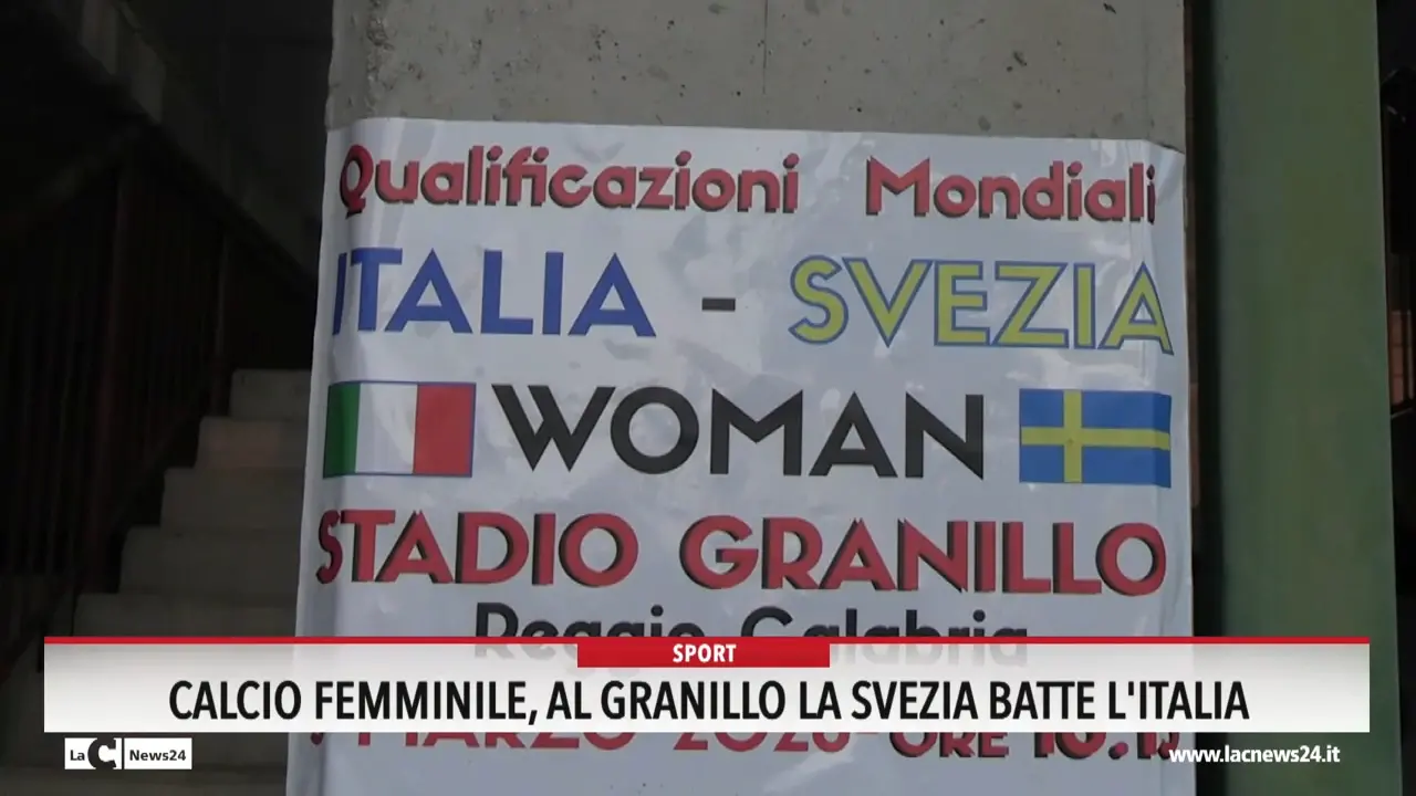 Calcio femminile, al Granillo la Svezia batte l'Italia