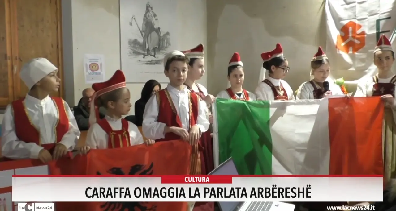 Caraffa omaggia la parlata arbereshe