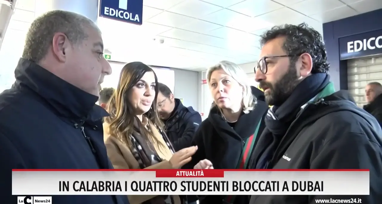 In Calabria i quattro studenti bloccati a Dubai