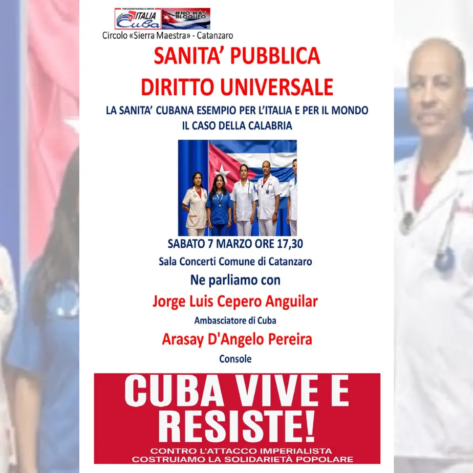 Sanità pubblica diritto universale: a Catanzaro un incontro con l’ambasciatore e la console di Cuba\n