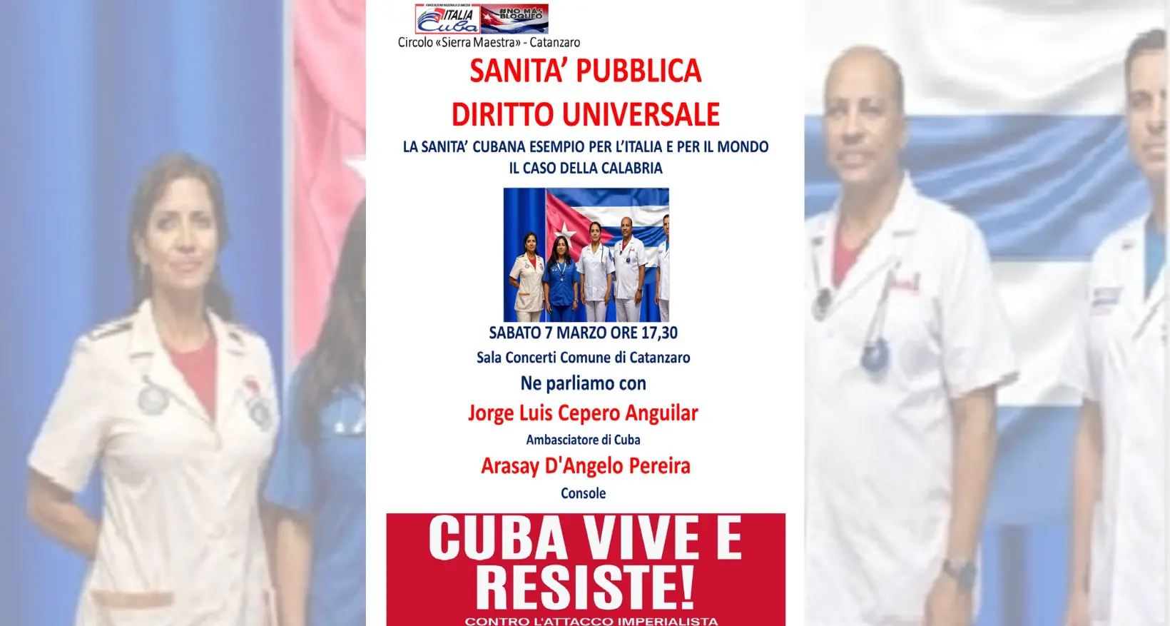 Sanità pubblica diritto universale: a Catanzaro un incontro con l’ambasciatore e la console di Cuba\n