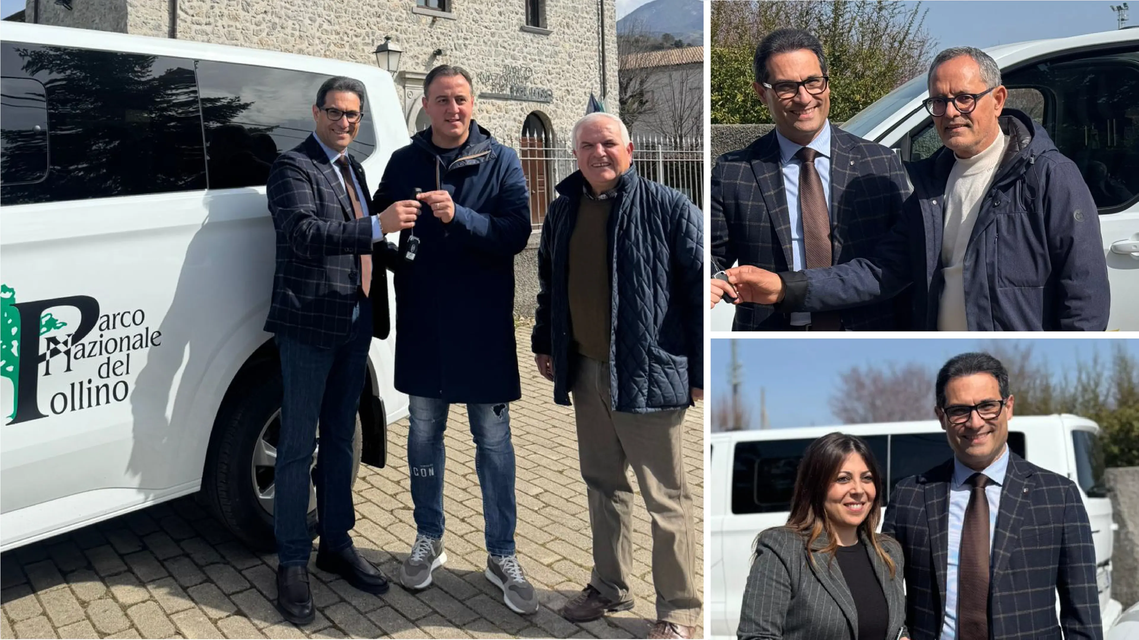 Mobilità sostenibile, il Parco del Pollino consegna quattro minivan elettrici a Comuni\u00A0calabresi e lucani\n