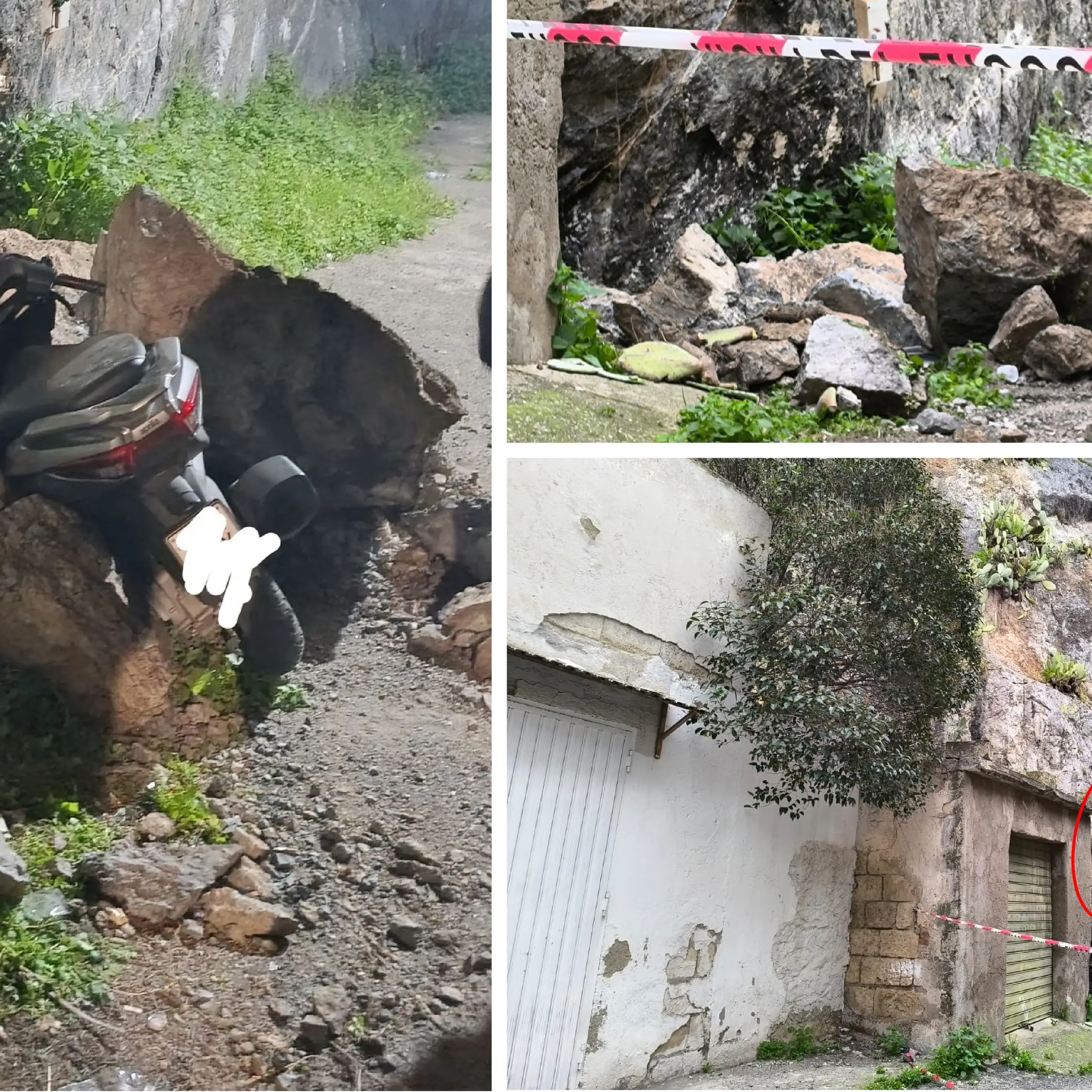 Cassano, nuovo crollo dalla Pietra del Castello: masso si stacca e colpisce uno scooter\n