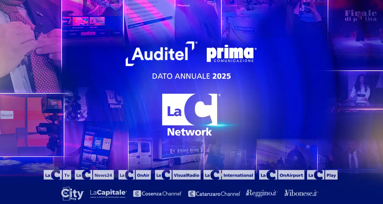 <p>LaC <span style=\"color:hsl(0, 75%, 60%);\">prima tv in Calabria </span>nel 2025, cresce anche il posizionamento nazionale</p>