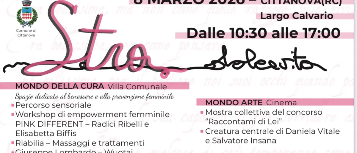 8 marzo a Cittanova, “Stradolcevita” per\u00A0attraversare la bellezza delle donne\n