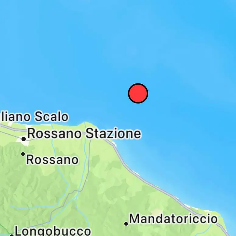 Terremoto avvertito in provincia di Cosenza, scossa di magnitudo 3.9\n