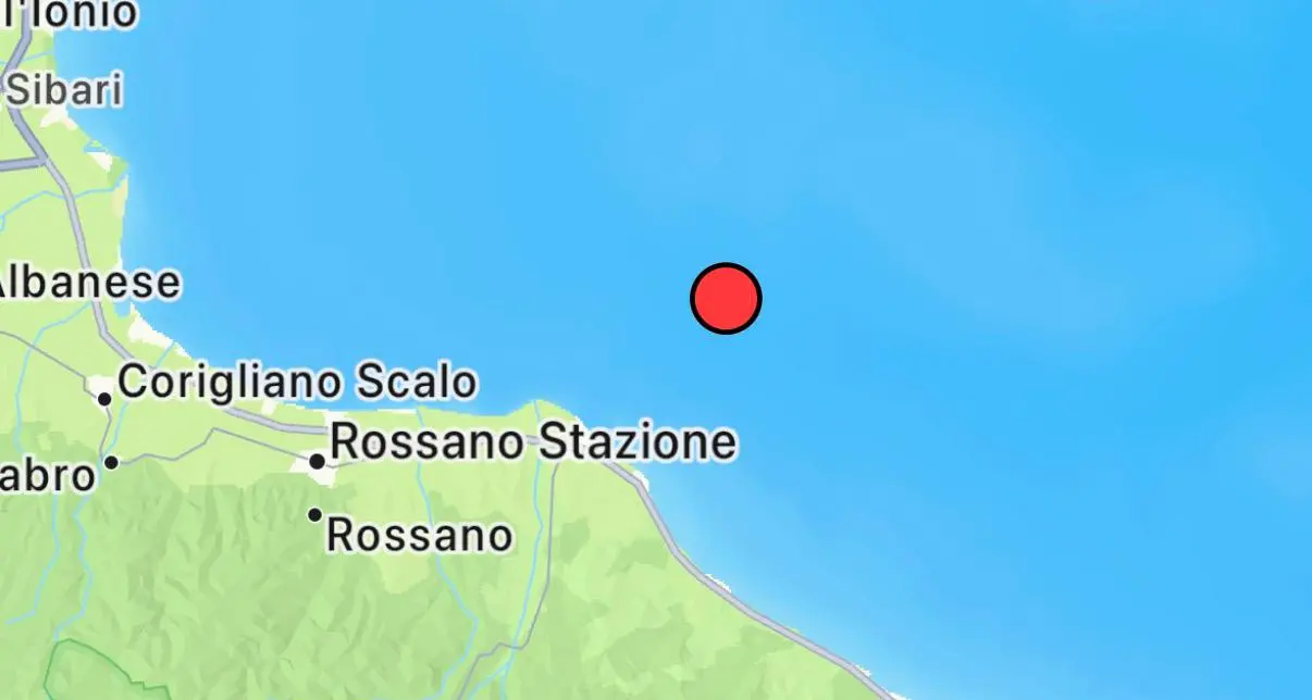 Terremoto avvertito in provincia di Cosenza, scossa di magnitudo 3.9\n