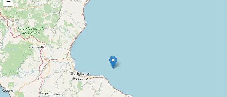 Terremoto\u00A0lungo la\u00A0costa ionica cosentina: l’Ingv registra una magnitudo di 3.9\n
