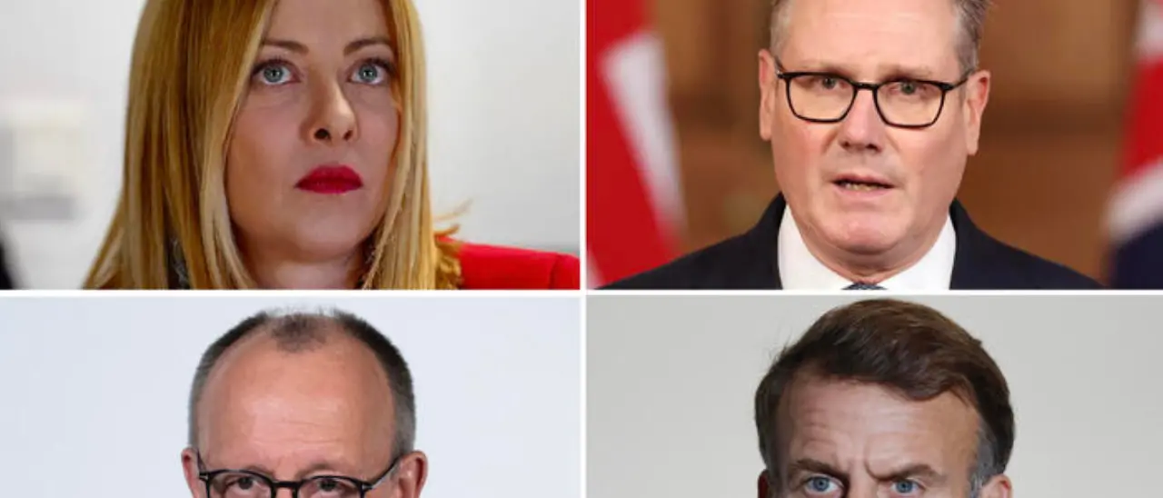 Meloni sente Erdogan, poi call con\u00A0Macron-Merz-Starmer:\u00A0lavorare per «la diplomazia e il coordinamento militare»\n