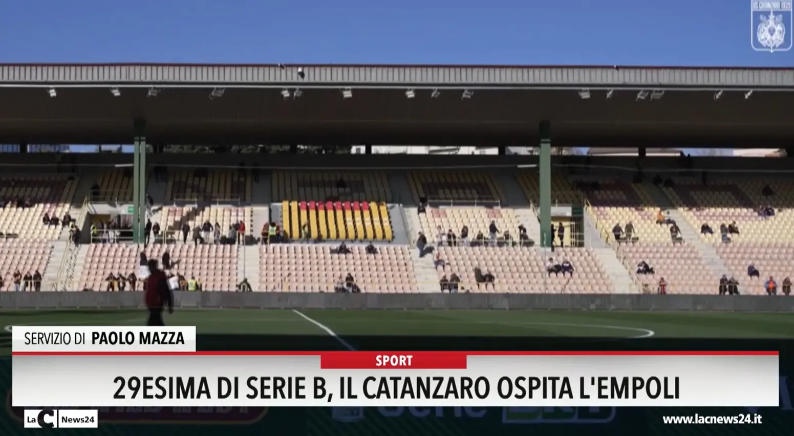29esima di serie B, il Catanzaro ospita l'Empoli