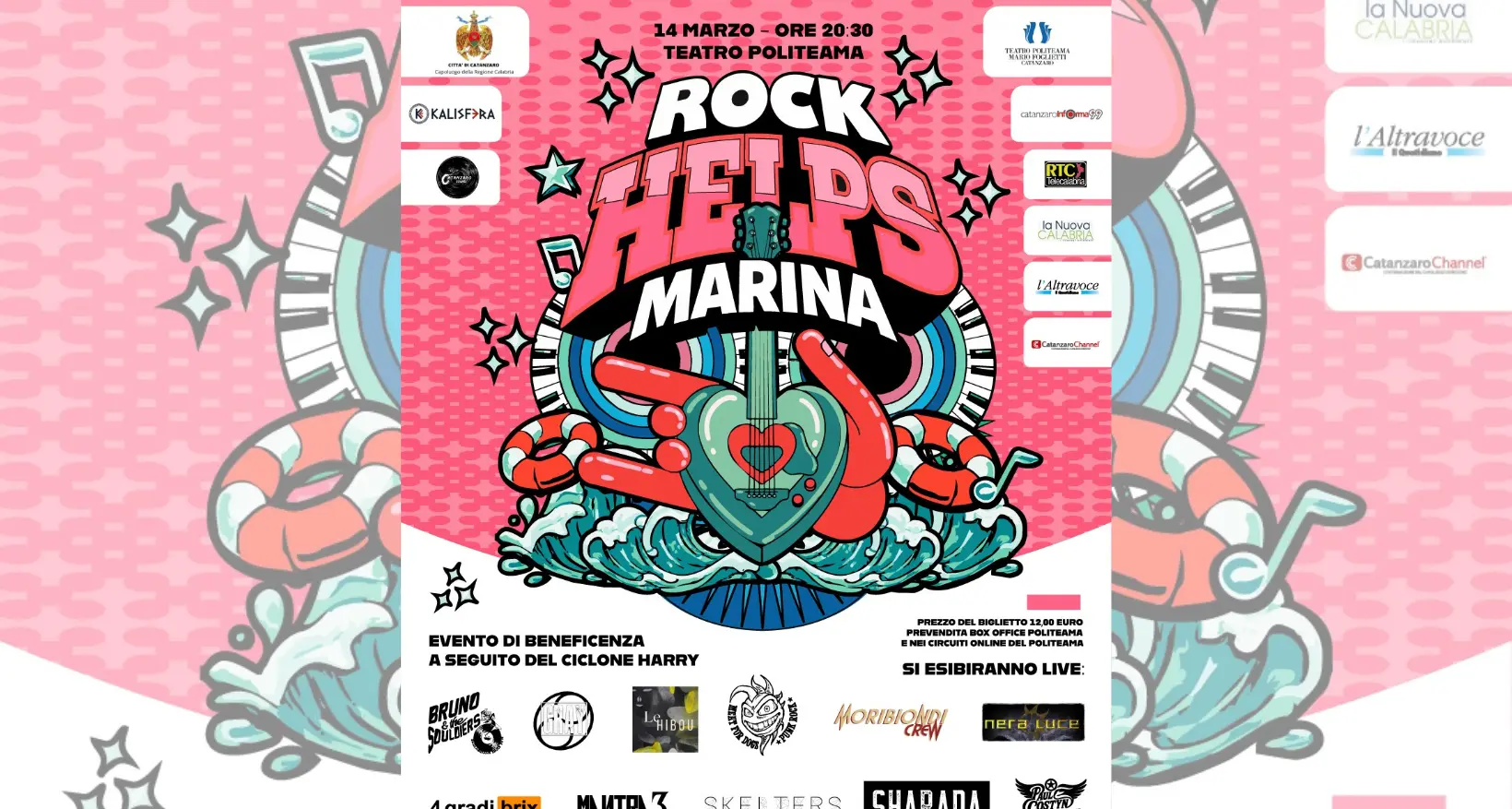 Rock Helps Marina,\u00A0al Teatro Politeama di Catanzaro una grande serata di musica e solidarietà\u00A0\n