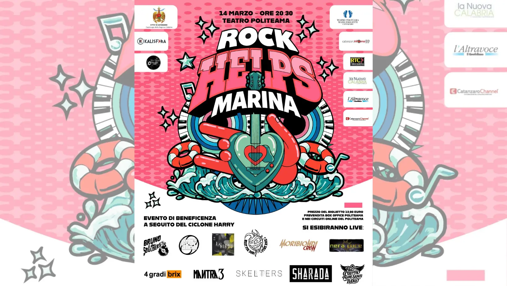 Rock Helps Marina,\u00A0al Teatro Politeama di Catanzaro una grande serata di musica e solidarietà\u00A0\n