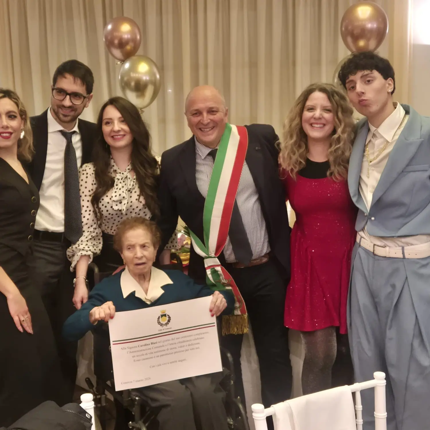 Cosenza festeggia i 100 anni della signora Carolina Blasi\n