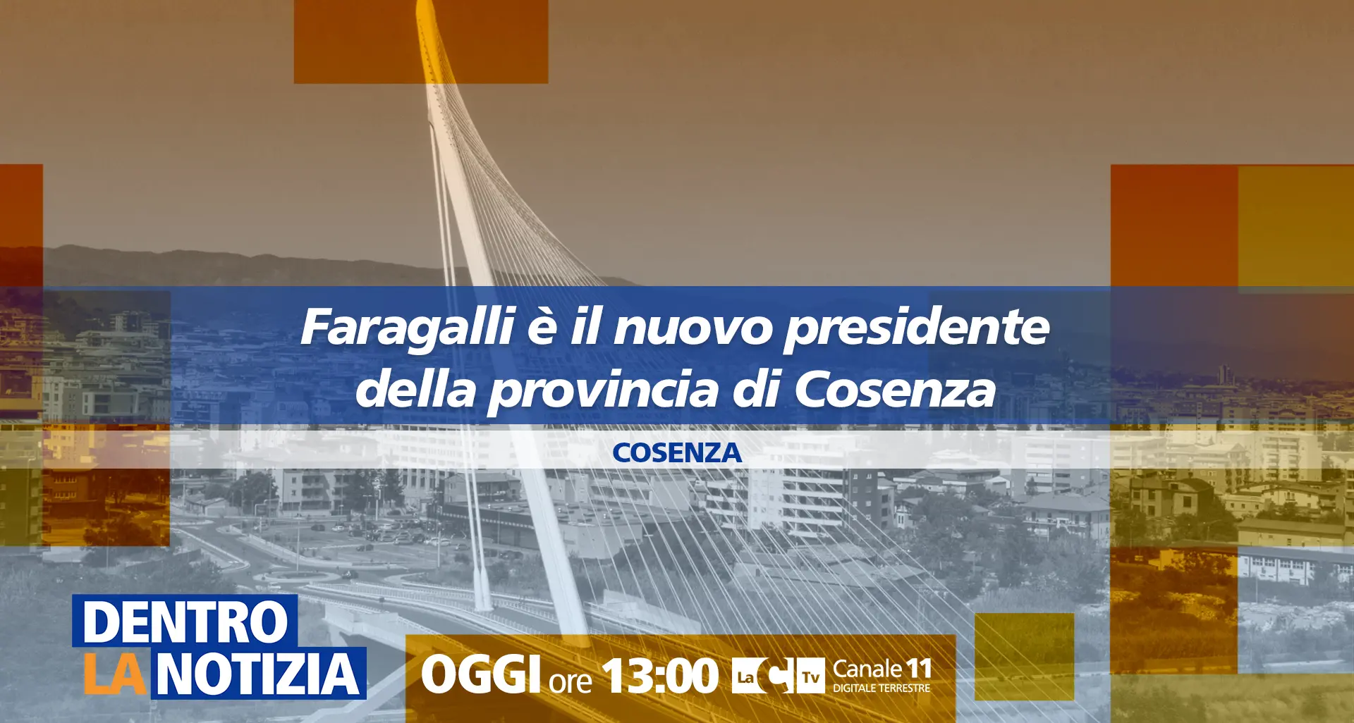 Un nuovo inizio per la Provincia di Cosenza: il neo eletto presidente Biagio Faragalli ospite a Dentro la Notizia\n