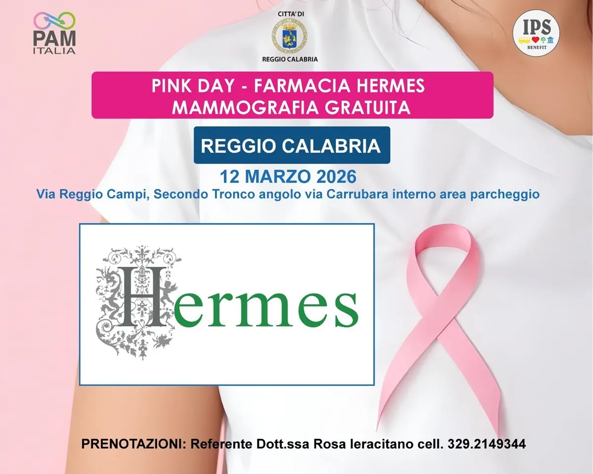 Mammografie gratuite Pam\u00A0Italia a Reggio:\u00A011 e 12 marzo i Pink day\n