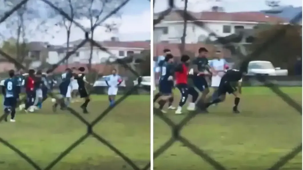 <p>Alcuni momenti dell'aggressione all'arbitro</p>\\n