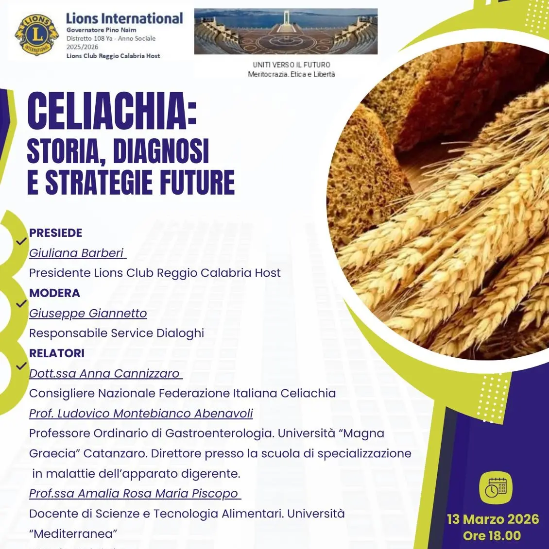 Reggio: il 13 marzo convegno sulla celiachia promosso dal Lions Club Host\n