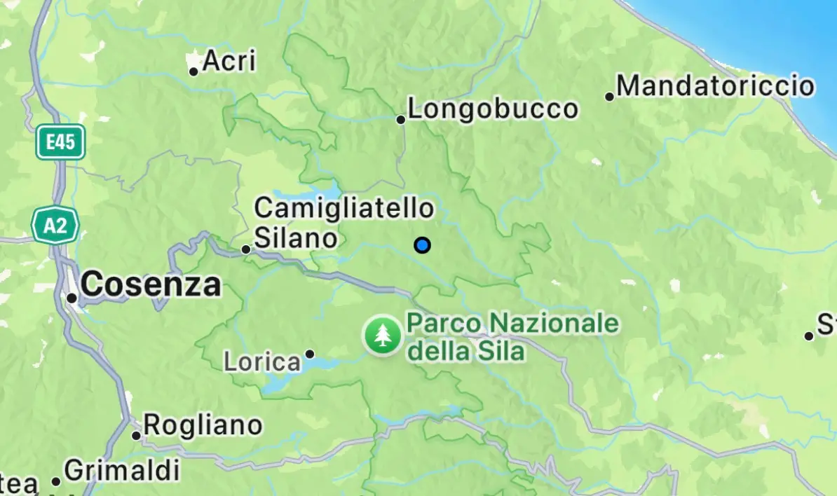 Sciame sismico nel Cosentino: decine di scosse tra Sila, Ionio e Tirreno\n