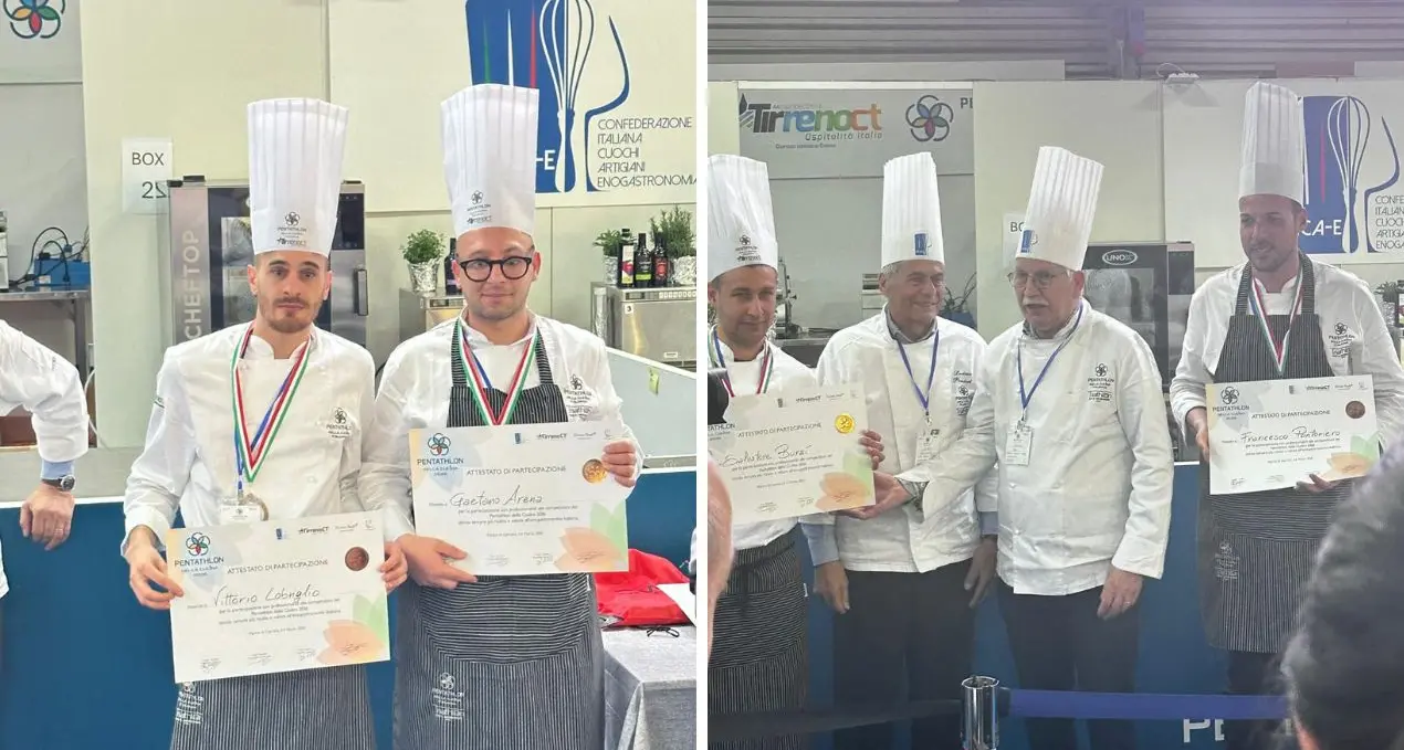 Gli chef vibonesi e i prodotti d’eccellenza calabresi protagonisti al Pentathlon della cucina ospitata a Marina di Carrara\n