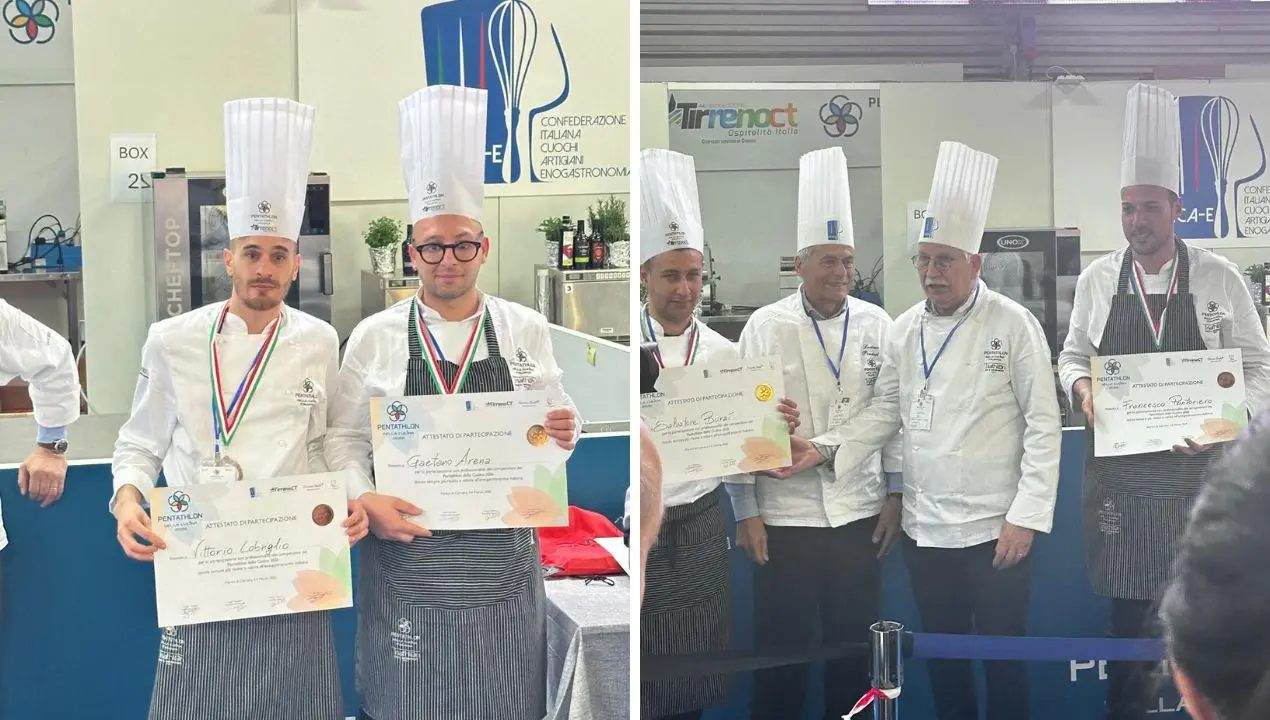 Gli chef vibonesi e i prodotti d’eccellenza calabresi protagonisti al Pentathlon della cucina ospitata a Marina di Carrara\n