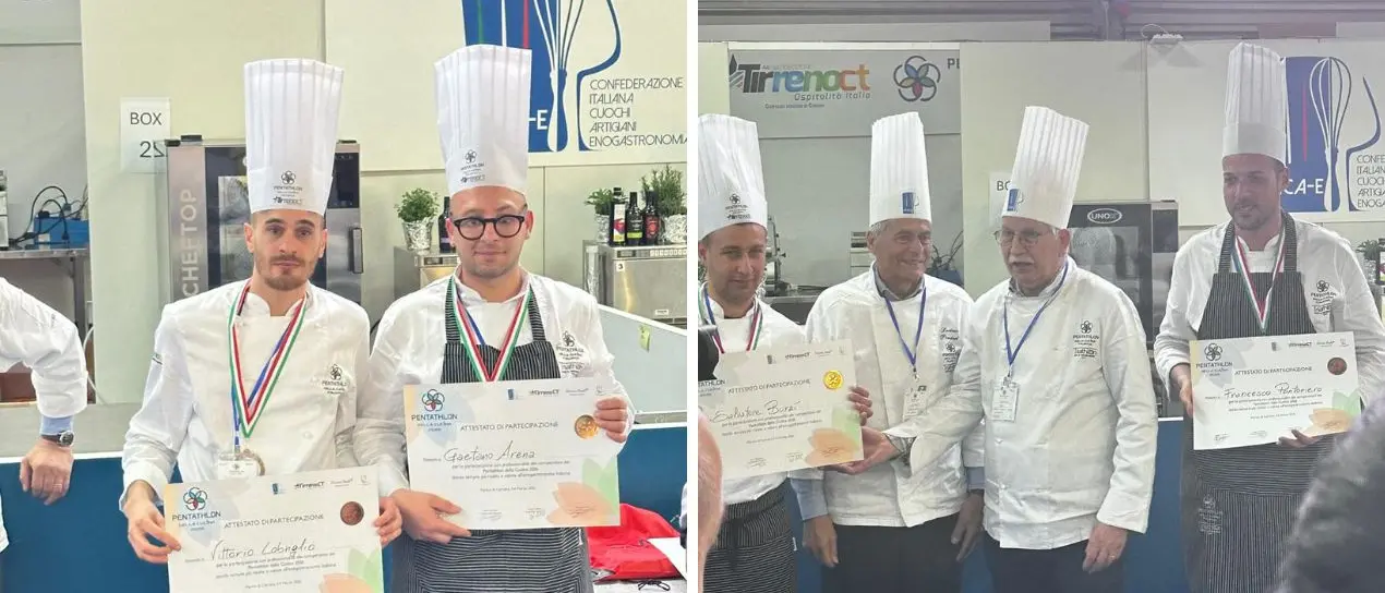 Gli chef vibonesi e i prodotti d’eccellenza calabresi protagonisti al Pentathlon della cucina ospitata a Marina di Carrara\n