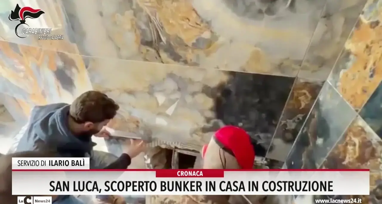 San Luca scoperto bunker in casa in costruzione