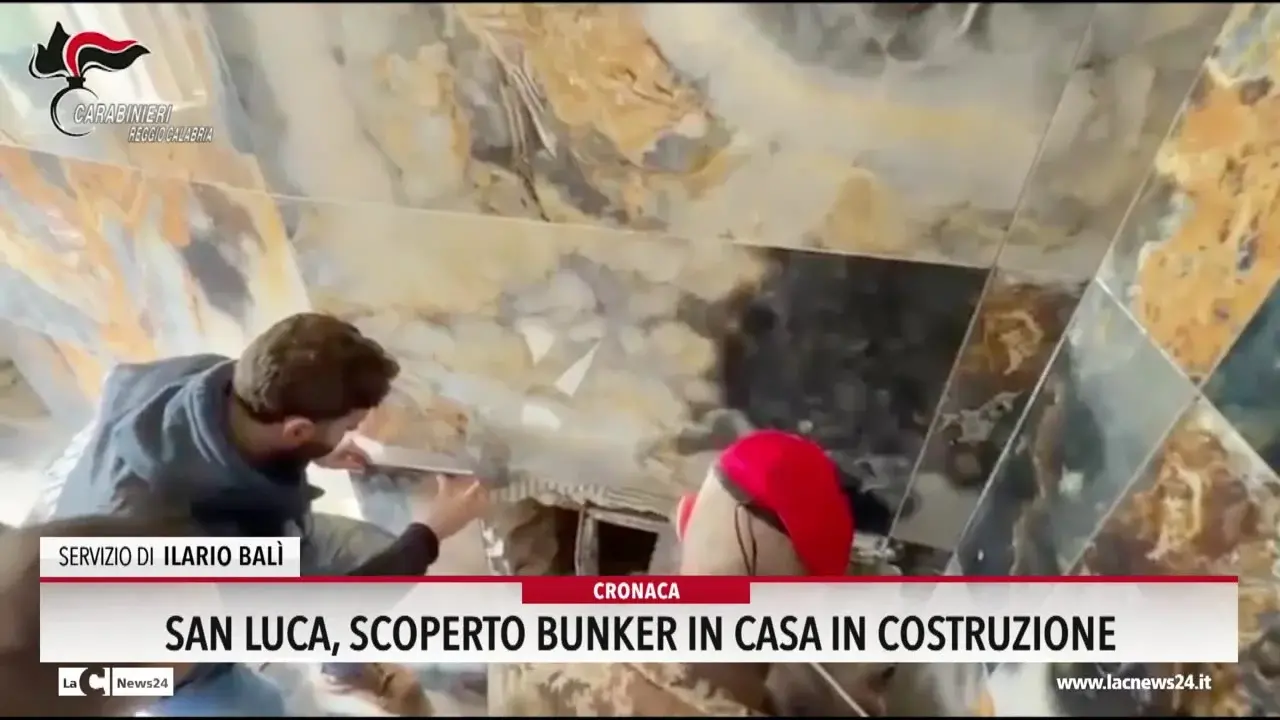 San Luca scoperto bunker in casa in costruzione