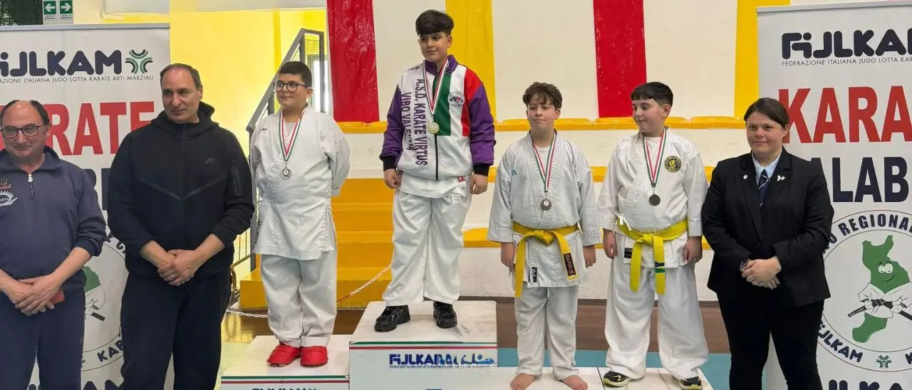 Karate, Virtus Vibo protagonista al torneo Gran Prix Under 12: su nove atleti, conquistate ben otto medaglie\n