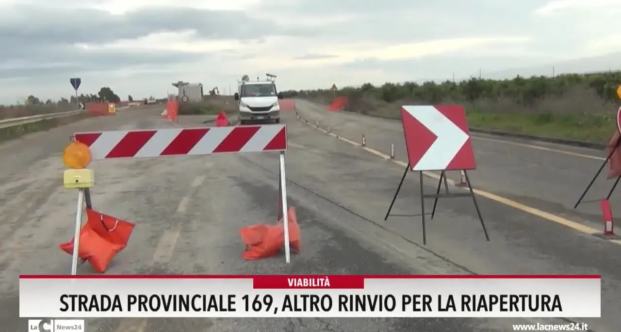 Strada provinciale 169, altro rinvio per la riapertura