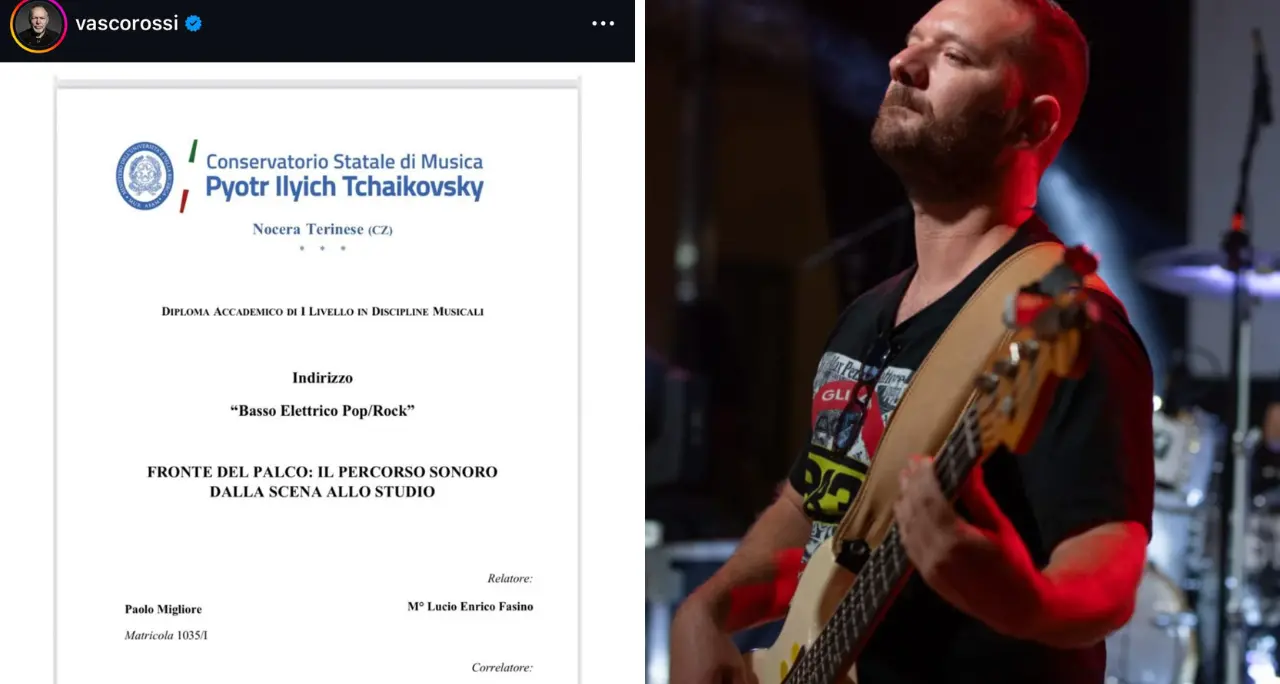 Vasco Rossi celebra sui social la tesi di Paolo Migliore, laureato al Conservatorio di Nocera Terinese\n