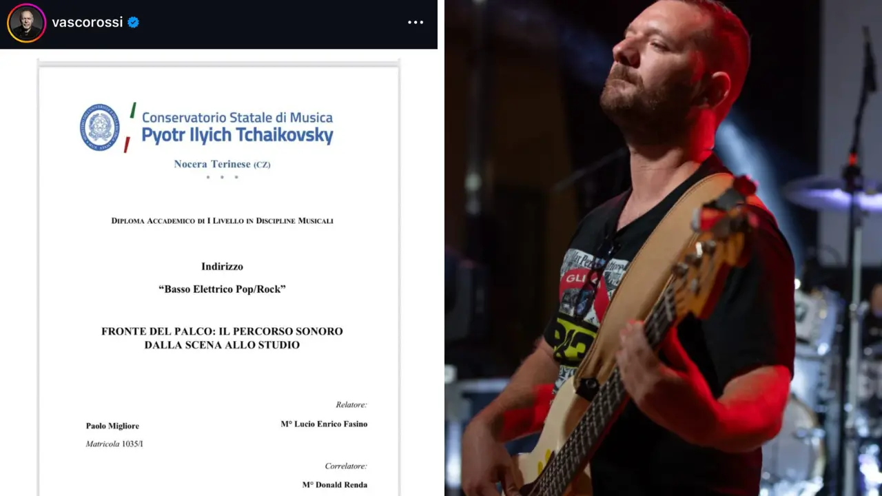 Vasco Rossi celebra sui social la tesi di Paolo Migliore, laureato al Conservatorio di Nocera Terinese\n