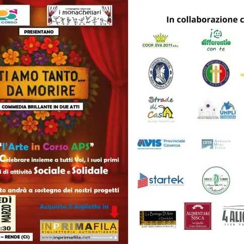 L’Arte in Corso APS compie 10 anni: solidarietà e risate al Teatro Garden con il \"Biglietto Sospeso\"\n