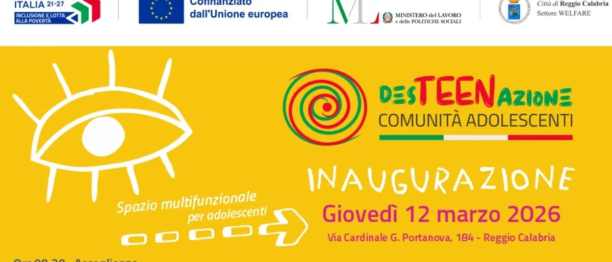 \n\nA Reggio lo Spazio Multifunzionale per Adolescenti: nasce DesTEENazione\n