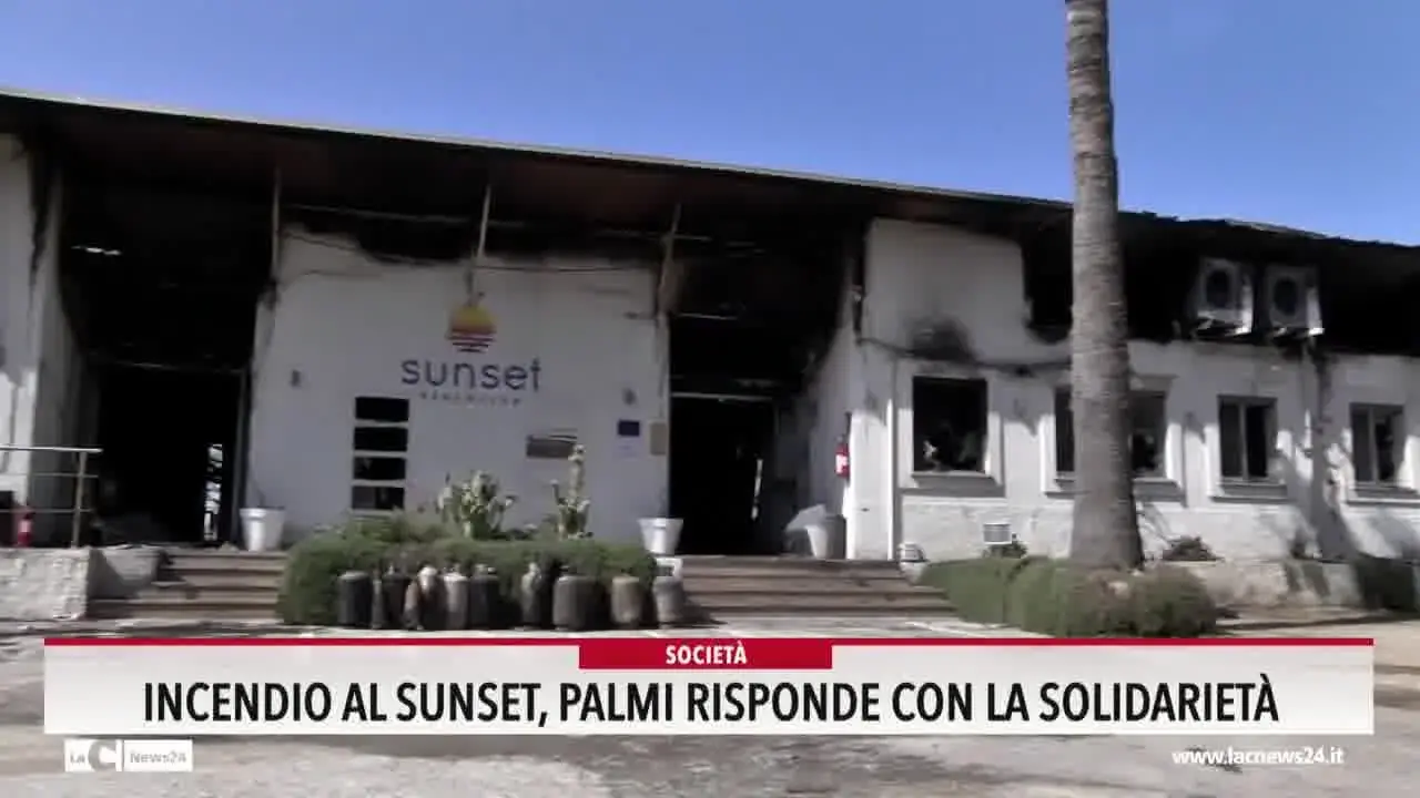 Incendio al Sunset, Palmi risponde con la solidarietà