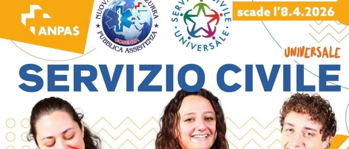 Servizio Civile 2026, opportunità a Cosenza: posti alla Nuova Croce Azzurra per i giovani 18-28\n