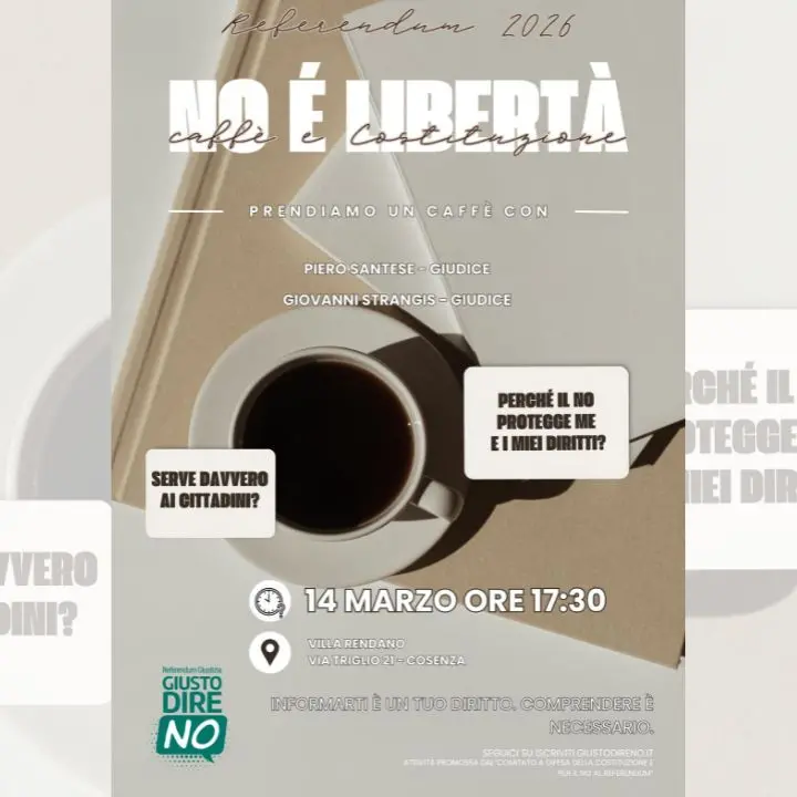 Separazione delle carriere, a Cosenza incontro del comitato per il No\n