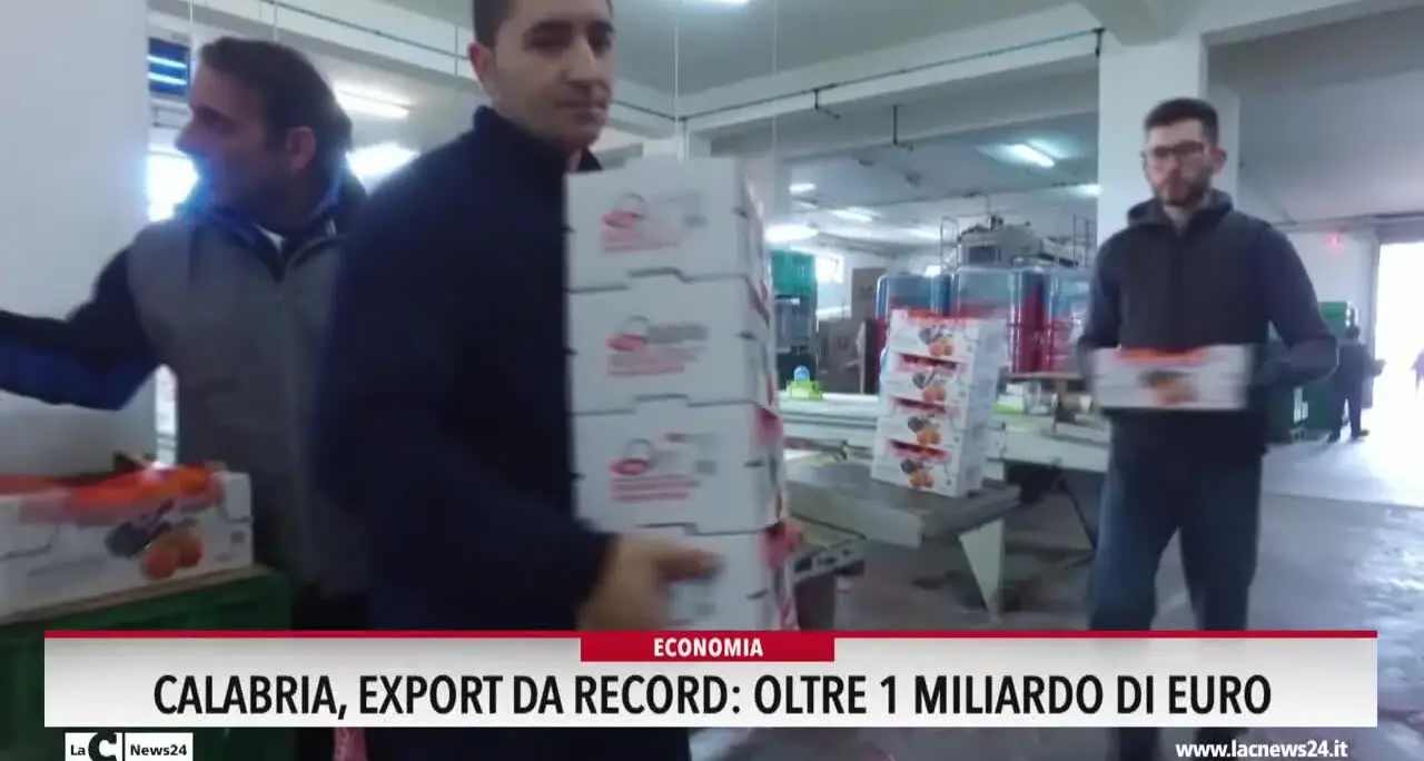 Calabria export da record oltre 1 miliardo di euro