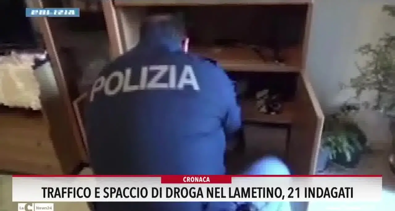 Traffico e spaccio di droga nel Lametino, 21 indagati