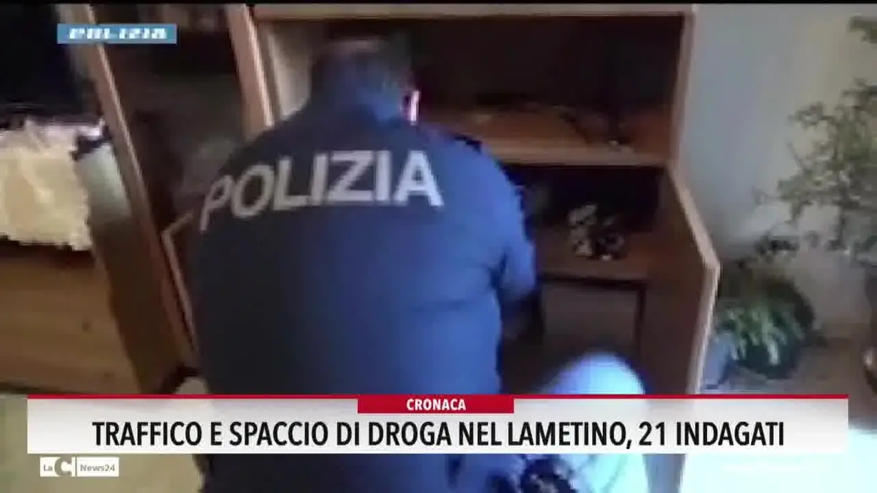 Traffico e spaccio di droga nel Lametino, 21 indagati